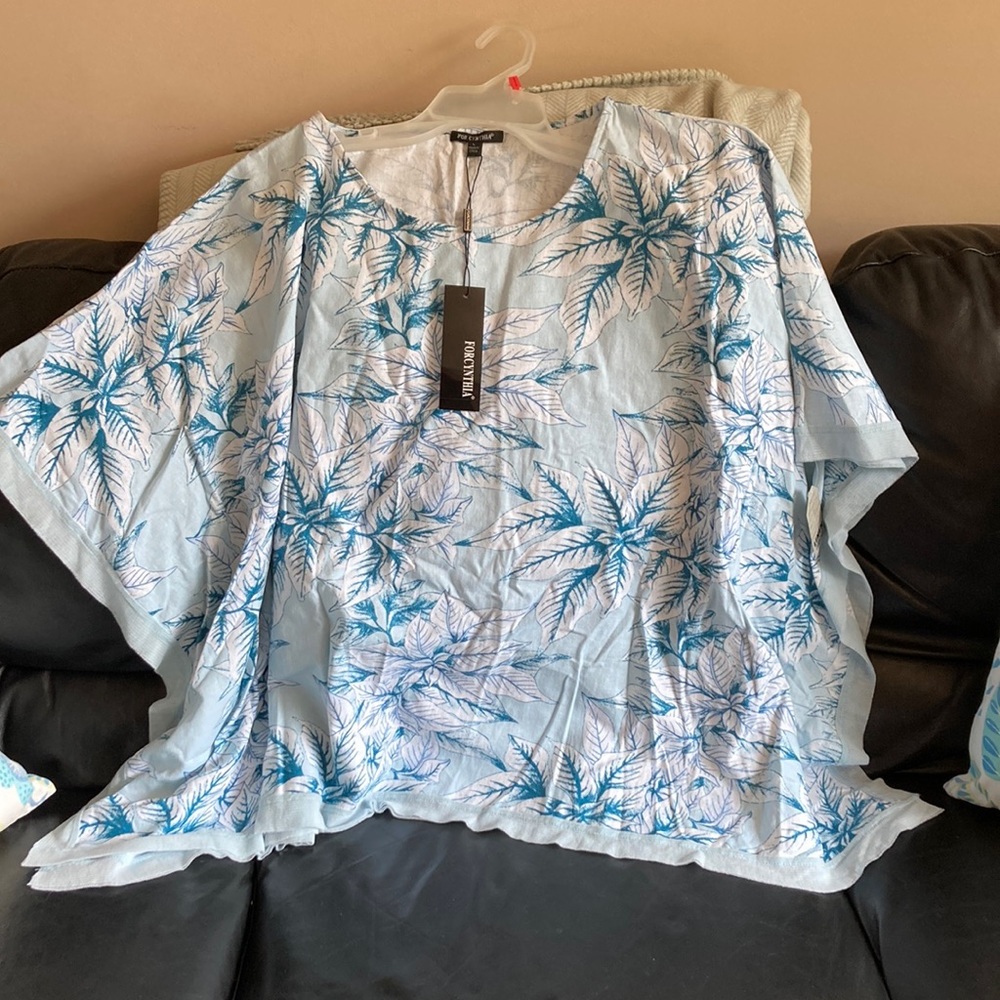 Linen blend top